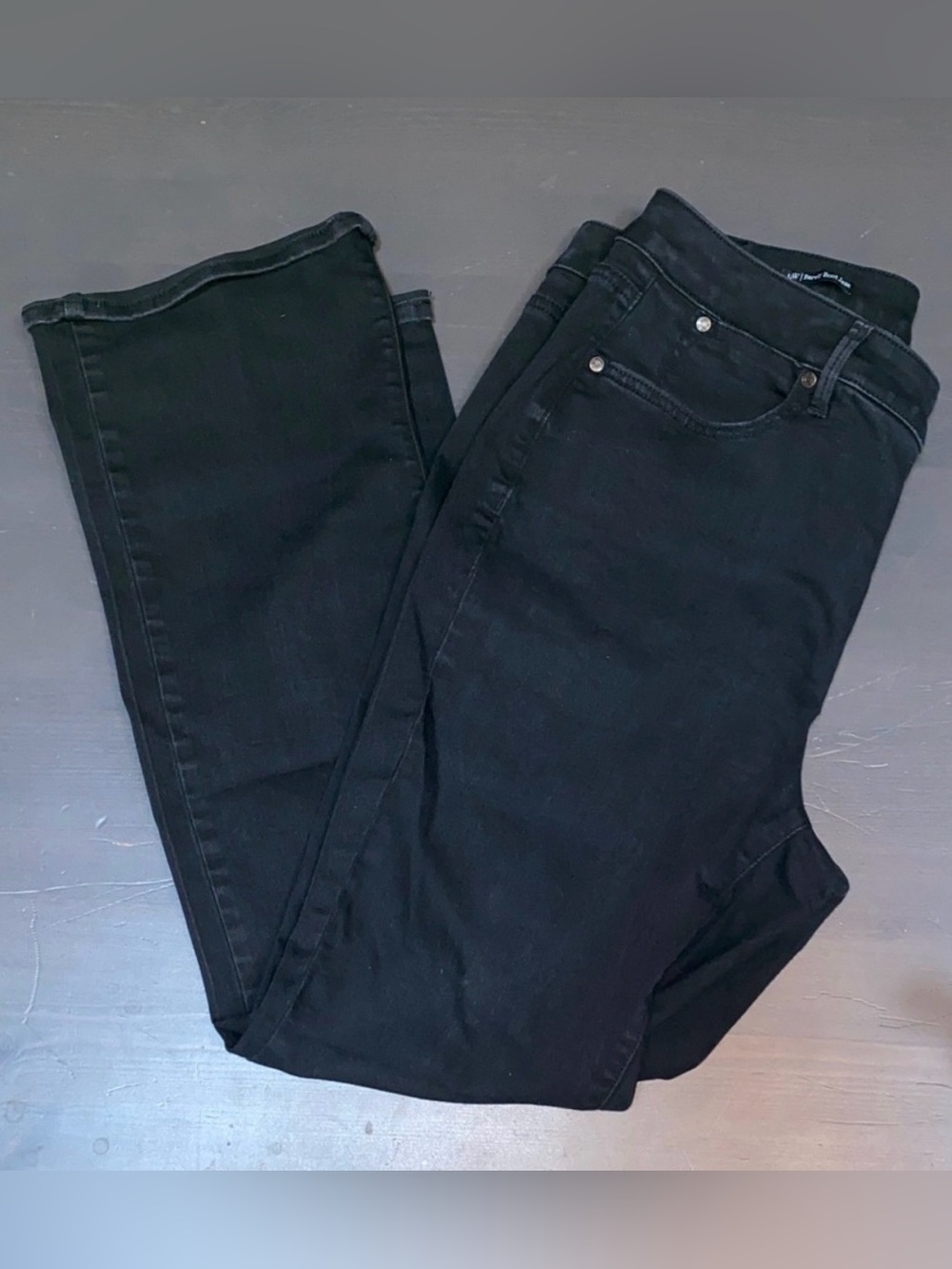 Talbots Barely Boot Black Jeans Women's Size 14W Modern Fit Bootcut Stretch